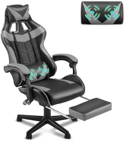 Green Gaming Chair with Footrest — Smart Chairs, Soontrans