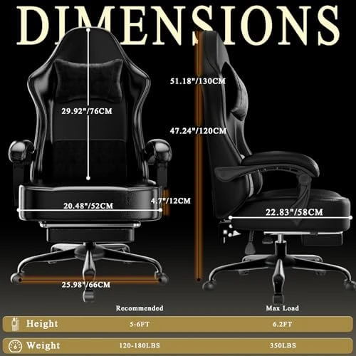 Massage Gaming Chair with Footrest — Smart Chairs, Ailatimogo