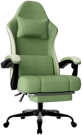 Massage Gaming Chair with Lumbar Support and Footrest — Smart Chairs, Bstyjqxh