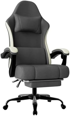 Massage Gaming Chair with Lumbar Support and Footrest — Smart Chairs, Bstyjqxh