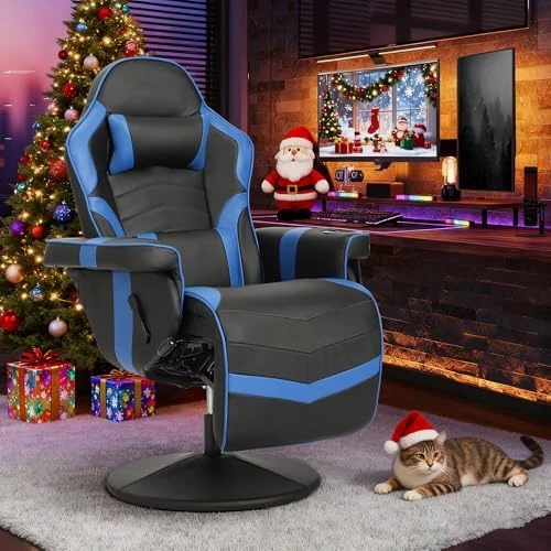 Massage Gaming Recliner Chair with Cup Holder & Side Pockets — Massage Chairs, CALIVIA