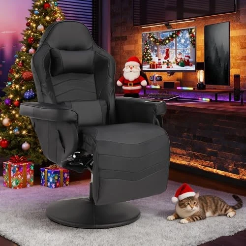 Massage Gaming Recliner Chair with Cup Holder & Side Pockets — Massage Chairs, CALIVIA