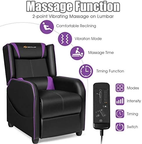 Massage Gaming Recliner Chair — Massage Chairs, Goplus