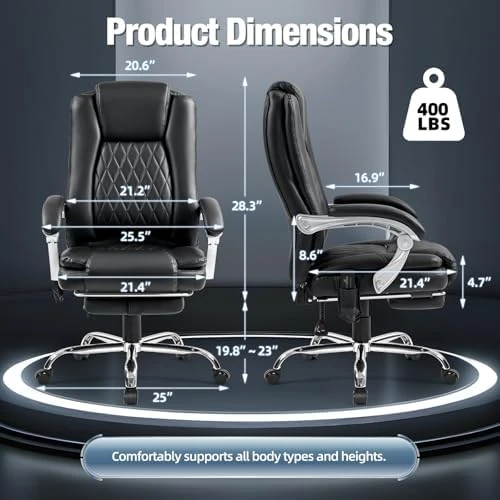 Massage Office Chair with Foot Rest — Massage Chairs, Mvpipi
