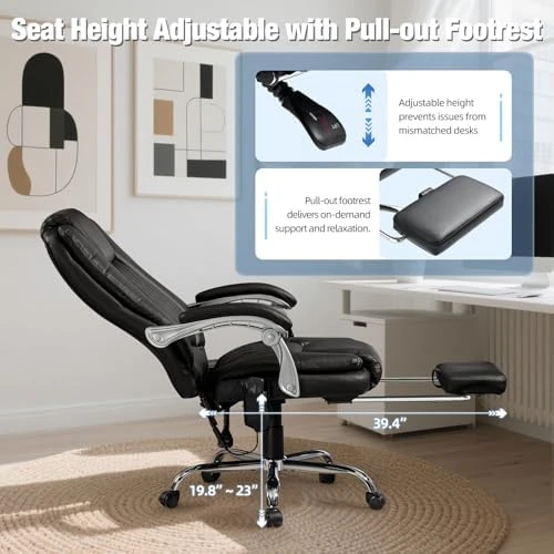 Massage Office Chair with Foot Rest — Massage Chairs, Mvpipi