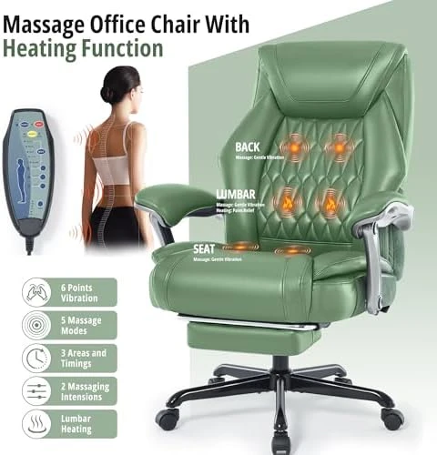 Massage Office Chair with Heat & Footrest — Massage Chairs, Xiuyu