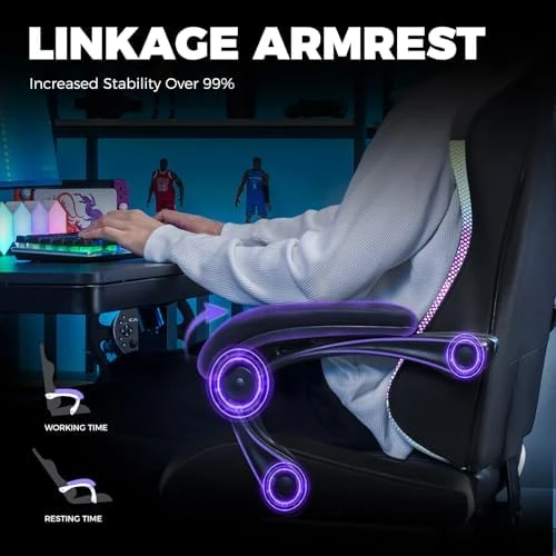 RGB Gaming Chair with Footrest — Smart Chairs, GTPLAYER