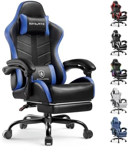 RGB Gaming Chair with Footrest — Smart Chairs, GTPLAYER