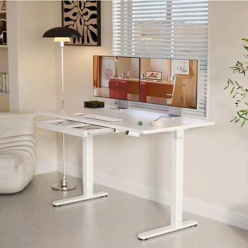 55 x 24 Inch Standing Desk with Drawers — Standing Desk, YDN