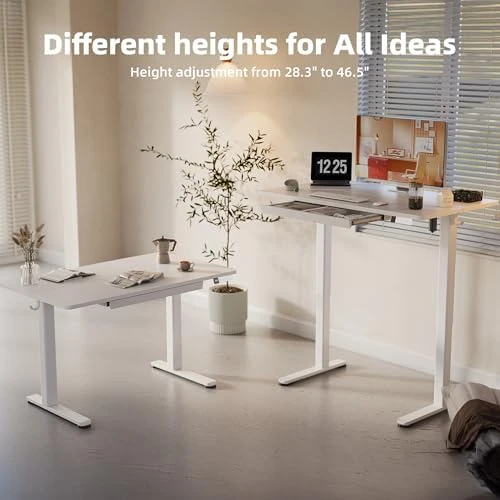 55 x 24 Inch Standing Desk with Drawers — Standing Desk, YDN