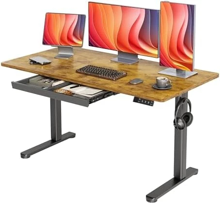 55 x 24 Inch Standing Desk with Drawers — Standing Desk, YDN