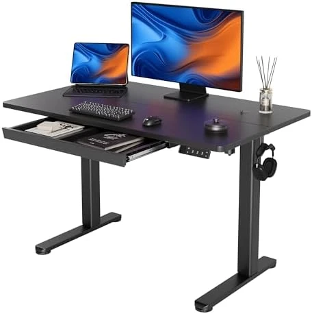 55 x 24 Inch Standing Desk with Drawers — Standing Desk, YDN
