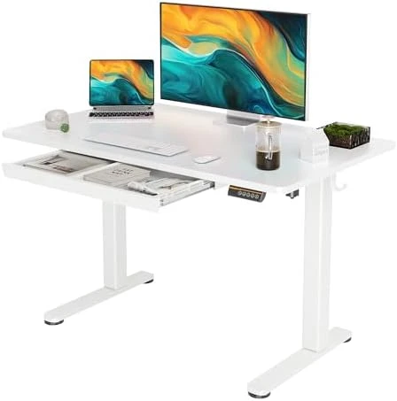 55 x 24 Inch Standing Desk with Drawers — Standing Desk, YDN