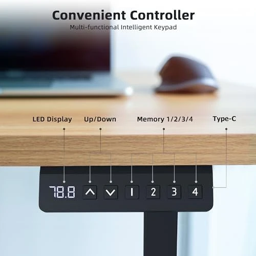 Adjustable Height Desk Frame with Memory Controller — Standing Desk, PiomuDek