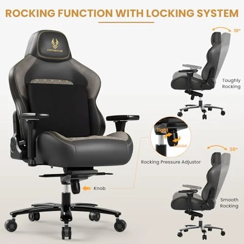 Big and Tall Gaming Chair with Memory Foam Lumbar Support — Smart Chairs, Fantasylab