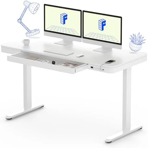 Comhar Electric Standing Desk with Drawers and USB Charging — Standing Desk, FLEXISPOT