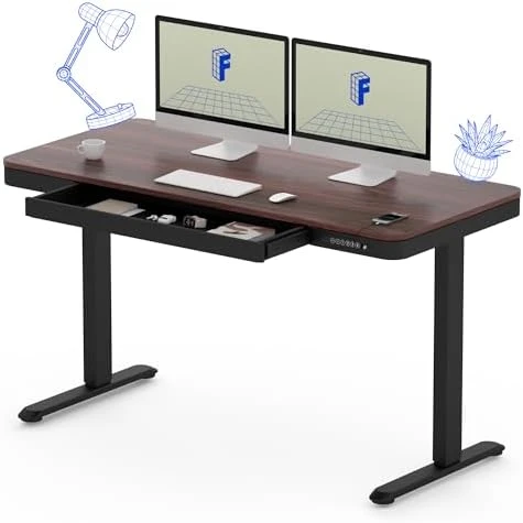 Comhar Electric Standing Desk with Drawers and USB Charging — Standing Desk, FLEXISPOT