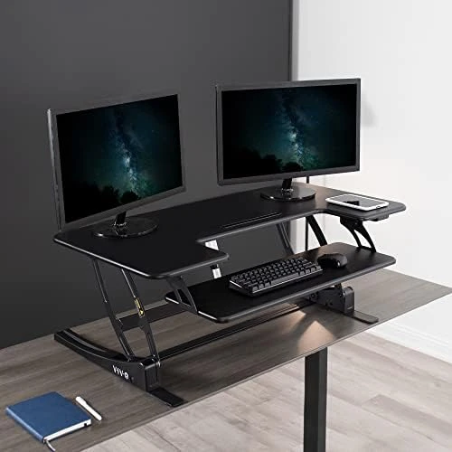 Electric Height Adjustable Stand Up Desk Converter — Standing Desk, VIVO