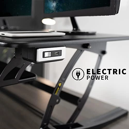 Electric Height Adjustable Stand Up Desk Converter — Standing Desk, VIVO