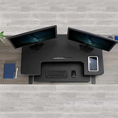 Electric Height Adjustable Stand Up Desk Converter — Standing Desk, VIVO
