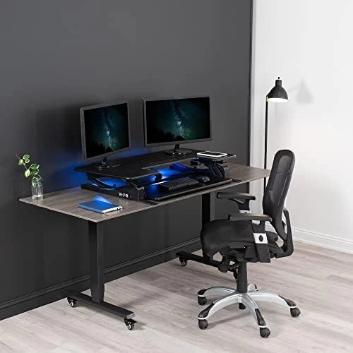 Electric Height Adjustable Stand Up Desk Converter — Standing Desk, VIVO