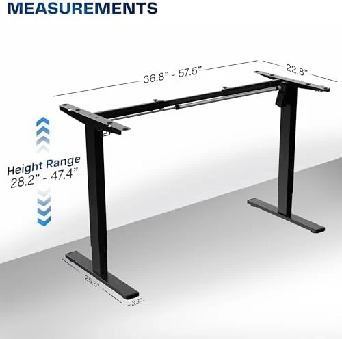 Electric Stand Up Desk Frame Workstation, Frame Only — Standing Desk, VIVO