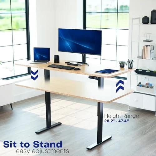 Electric Stand Up Desk Frame Workstation, Frame Only — Standing Desk, VIVO