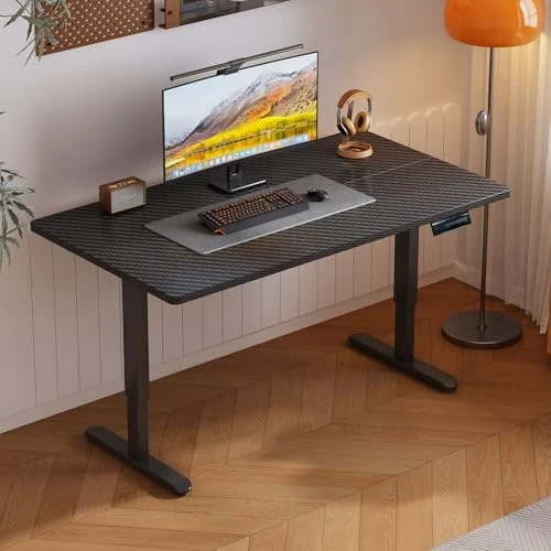 Electric Standing Desk, Malacca Solid Wood — Standing Desk, Plyosdey