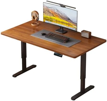 Electric Standing Desk, Malacca Solid Wood — Standing Desk, Plyosdey