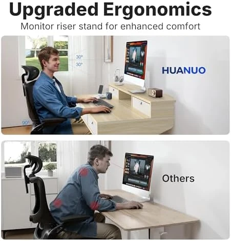 Electric Standing Desk with Drawers — Standing Desk, HUANUO