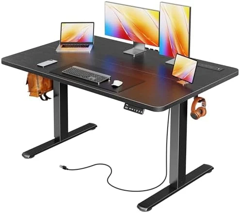 Electric Standing Desk with Power Outlets and USB-C Port — Standing Desk, Huuger