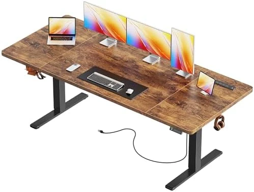 Electric Standing Desk with Power Outlets and USB-C Port — Standing Desk, Huuger