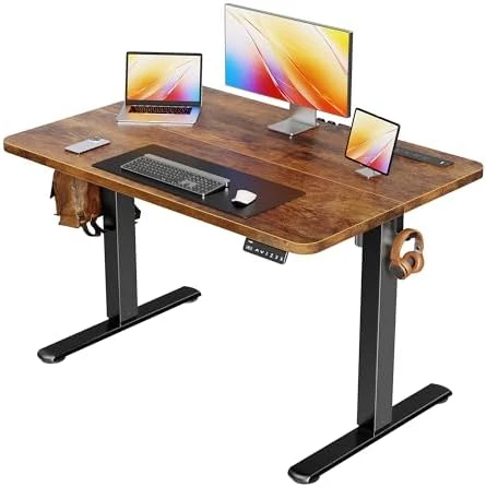 Electric Standing Desk with Power Outlets and USB-C Port — Standing Desk, Huuger