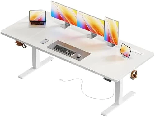 Electric Standing Desk with Power Outlets and USB-C Port — Standing Desk, Huuger