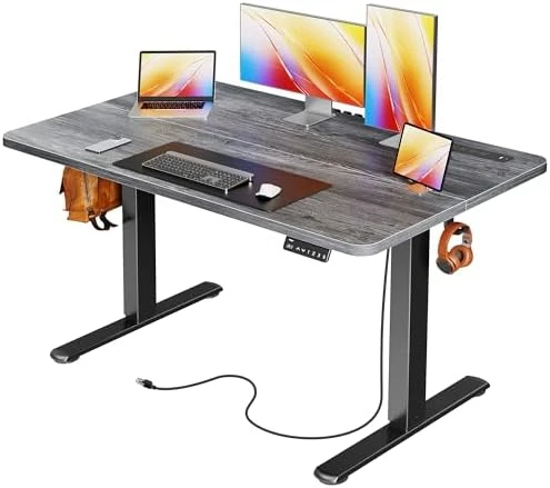 Electric Standing Desk with Power Outlets and USB-C Port — Standing Desk, Huuger