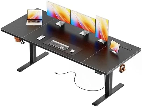 Electric Standing Desk with Power Outlets and USB-C Port — Standing Desk, Huuger