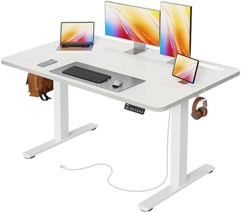 Electric Standing Desk with Power Outlets and USB-C Port — Standing Desk, Huuger