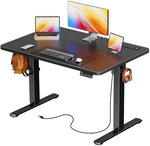 Electric Standing Desk with Power Outlets and USB-C Port — Standing Desk, Huuger