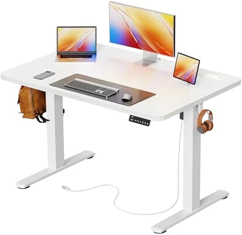 Electric Standing Desk with Power Outlets and USB-C Port — Standing Desk, Huuger