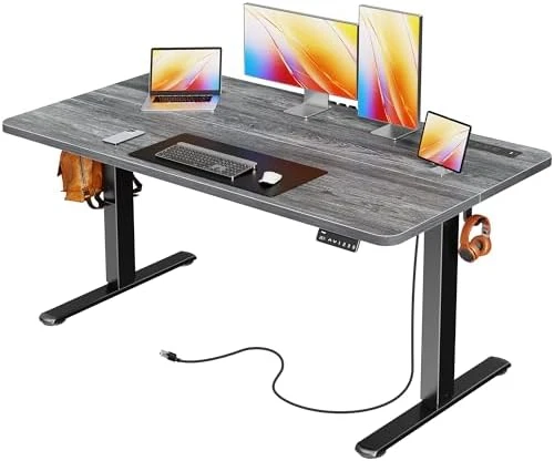 Electric Standing Desk with Power Outlets and USB-C Port — Standing Desk, Huuger
