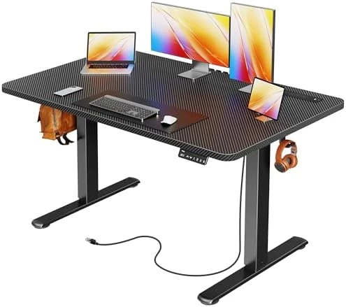 Electric Standing Desk with Power Outlets and USB-C Port — Standing Desk, Huuger
