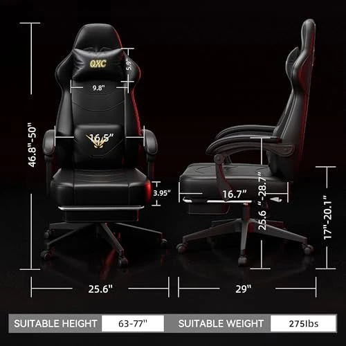 Ergonomic Gaming Chair with Massage and Heat — Smart Chairs, QXC