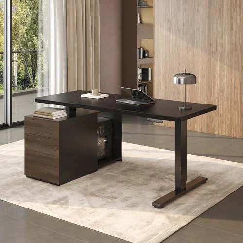 Executive Standing Desk with Drawers & CPU Holder — Standing Desk, FLEXISPOT