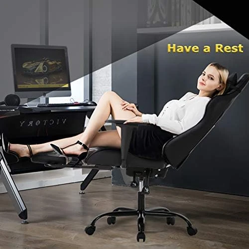 Gaming Chair with Massage, Reclining, and Footrest — Massage Chairs, BestOffice