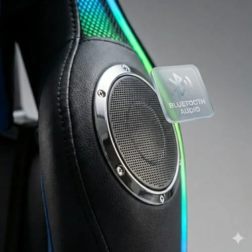 Gaming Chair with RGB LED Lights, Footrest, Lumbar Support & Headrest — Smart Chairs, Yardlift