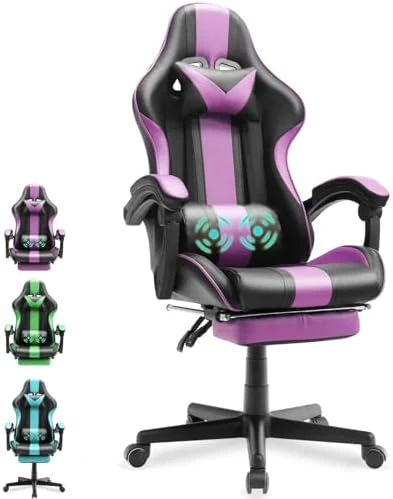 Gaming Computer Chair with Footrest and Lumbar Support — Smart Chairs, Huracan