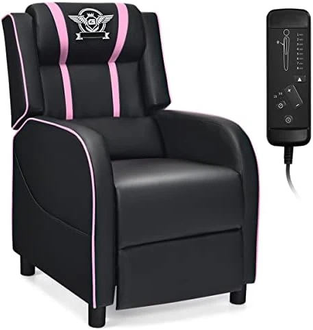 Gaming Recliner Chair with Massage and Footrest — Massage Chairs, Giantex