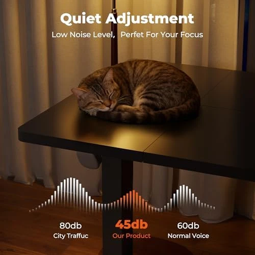 Large Height Adjustable Standing Desk with Cable Management — Standing Desk, FitStand