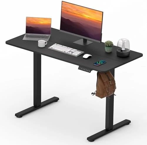 Large Height Adjustable Standing Desk with Cable Management — Standing Desk, FitStand