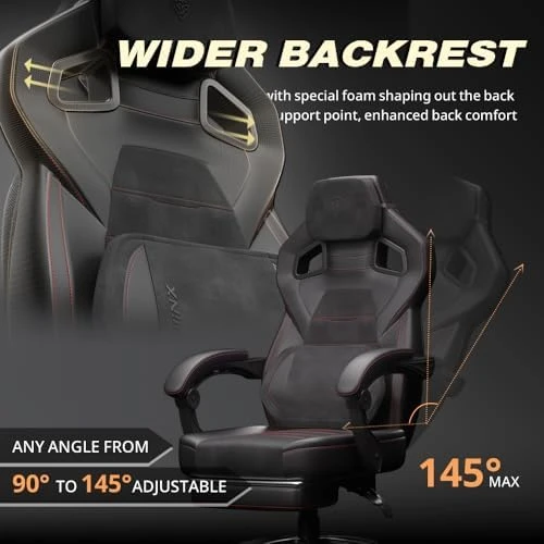 PU Leather Gaming Chair with Footrest — Smart Chairs, Dowinx